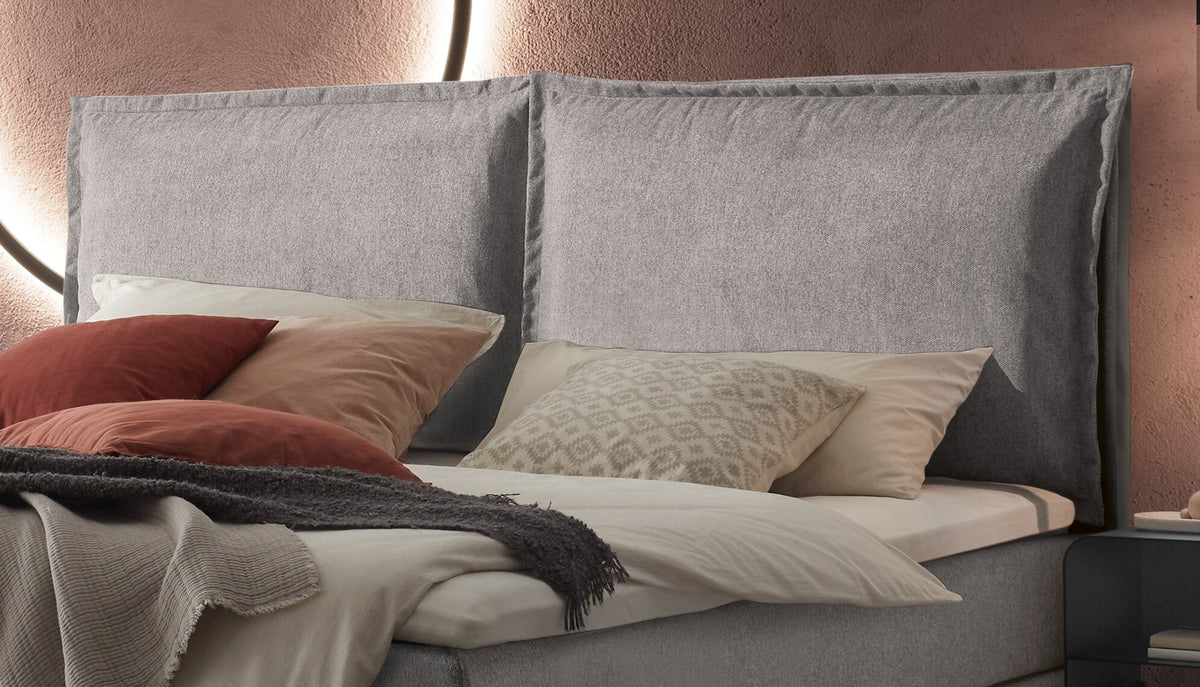 Hasena Celina Boxspringbett – 140 x 200 cm, Elegance-Top, Pace grey