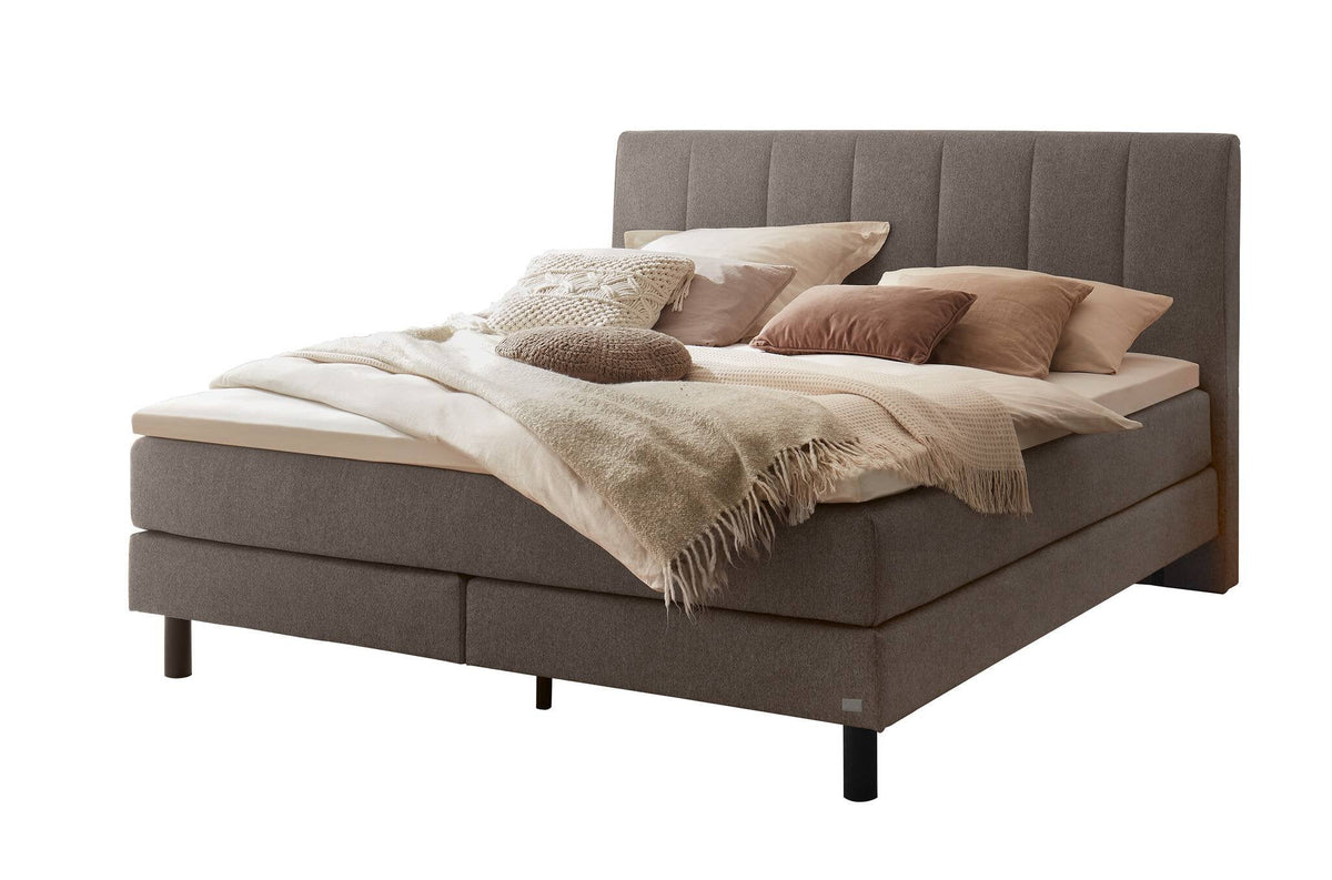 Hasena Donna Boxspringbett – 140 x 200 cm, Glamour-Top, Pace grey