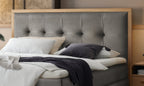 Hasena Solara Boxspringbett – 140 x 200 cm, Elegance-Top, Monet steel