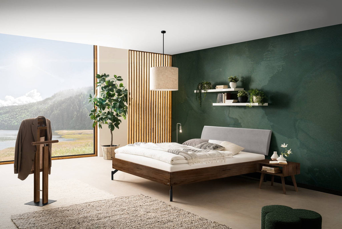Hasena Parete Massivholzbett – 100 x 200 cm, Nussbaum, geölt