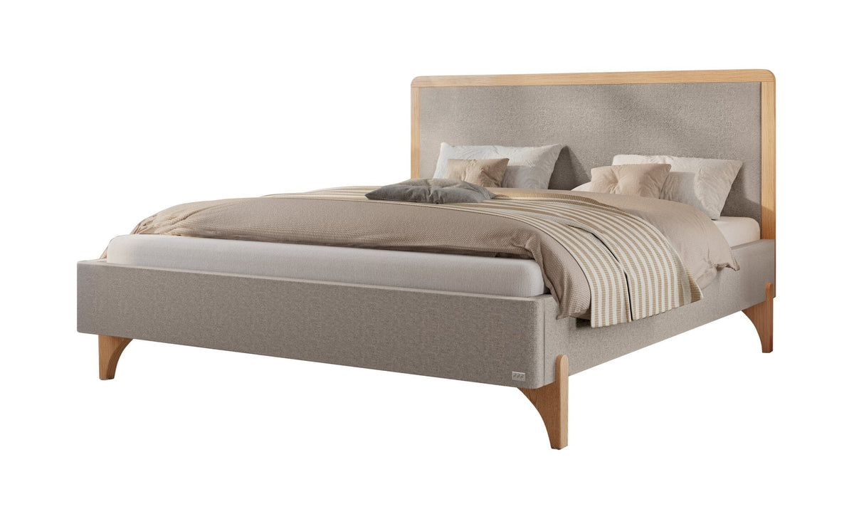 Hasena Aurelia Polsterbett – 140 x 200 cm, 20 cm, Pace light grey