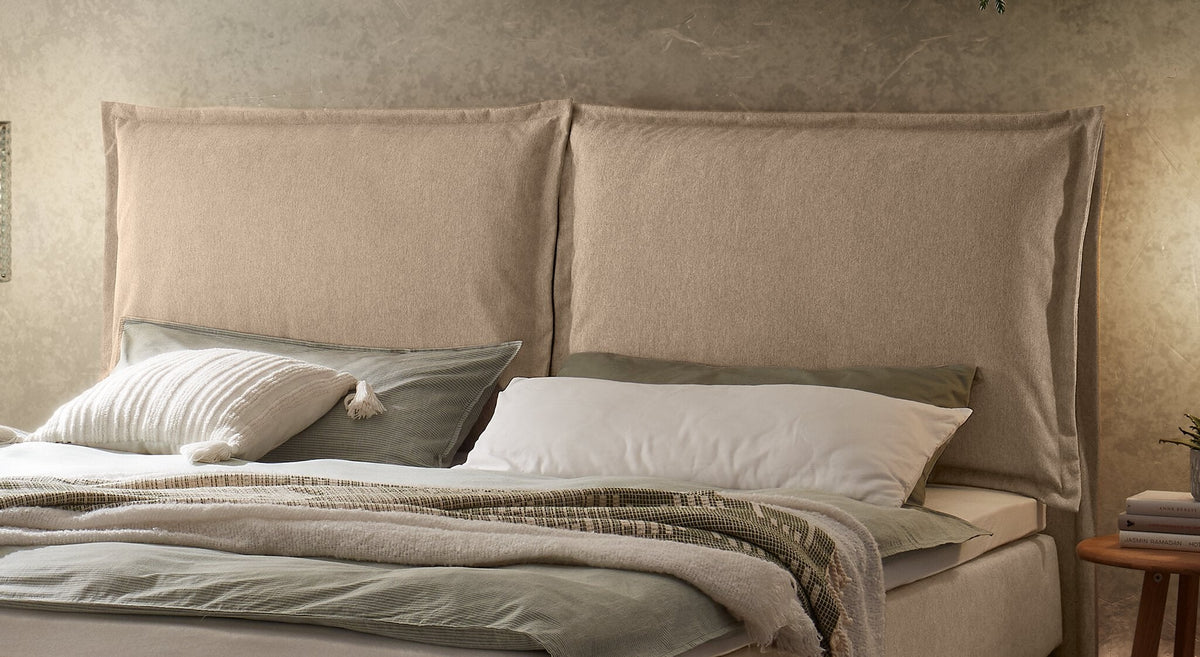 Hasena Ricarda Boxspringbett – 160 x 200 cm, Glamour-Top, Pace grey