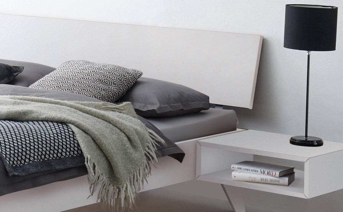 Hasena Ancona Bettgestell – 100 x 200 cm, 20 cm, MDF weiss deckend, lackiert