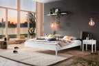 Hasena Pienza Bett mit Polsterkopfteil – 140 x 200 cm, 25 cm, MDF weiss deckend, lackiert