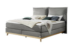 Hasena Imelda Boxspringbett – 140 x 200 cm, Glamour-Top, Monet steel