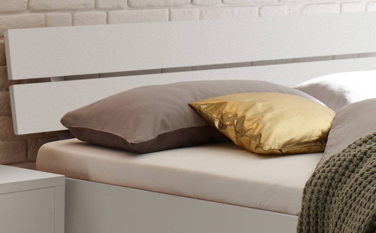 Hasena Ortona Bettgestell – 100 x 200 cm, 20 cm, MDF weiss deckend, lackiert
