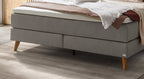 Hasena Marisol Boxspringbett – 160 x 200 cm, Glamour-Top, Pace light grey