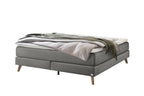 Hasena Beatriz Boxspringbett – 140 x 200 cm, Glamour-Top, Monet steel