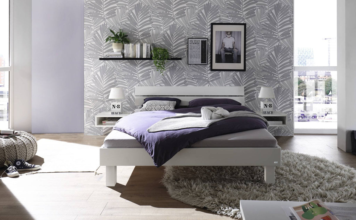 Hasena Prato Bettgestell – 90 x 200 cm, 25 cm, MDF weiss deckend, lackiert
