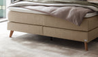 Hasena Beatriz Boxspringbett – 140 x 200 cm, Elegance-Top, Pace sand