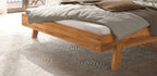 Hasena Vasto Bettgestell – 160 x 200 cm, Fusshöhe 25 cm, Nussbaum, geölt, Pace light grey