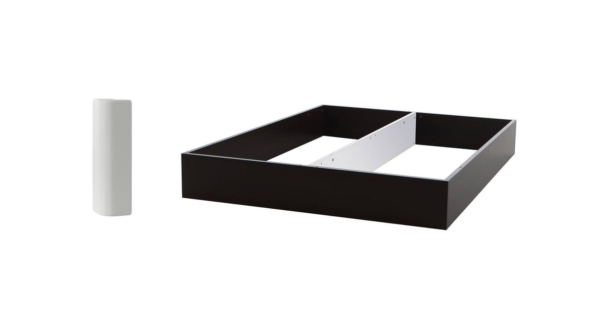 Hasena Practico-Rono Box 25 Bettschublade – 140 x 200 cm, 1 sektorig, Schwarz, Buche weiss deckend, lackiert