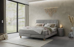 Hasena Reina Boxspringbett – 140 x 200 cm, Lovely-Top, Monet steel