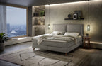 Hasena Ricarda Boxspringbett – 140 x 200 cm, Lovely-Top, Pace grey