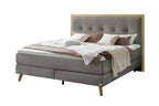 Hasena Marisol Boxspringbett – 140 x 200 cm, Glamour-Top, Monet steel