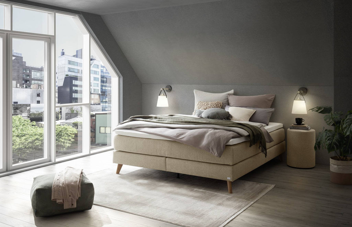 Hasena Beatriz Boxspringbett – 140 x 200 cm, Lovely-Top, Pace sand
