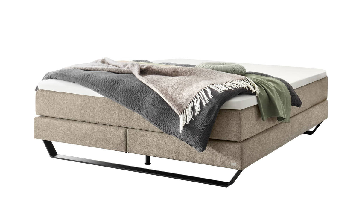 Hasena Julieta Boxspringbett – 140 x 200 cm, Glamour-Top, Pace sand