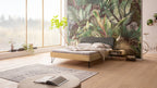 Hasena Lugano Massivholzbett mit Polsterkopfteil – 160 x 200 cm, Eiche bright, geölt, 841-Pace grey