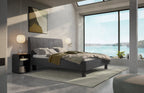 Hasena Cristina Polsterbett – 140 x 200 cm, 25 cm, Pace grey