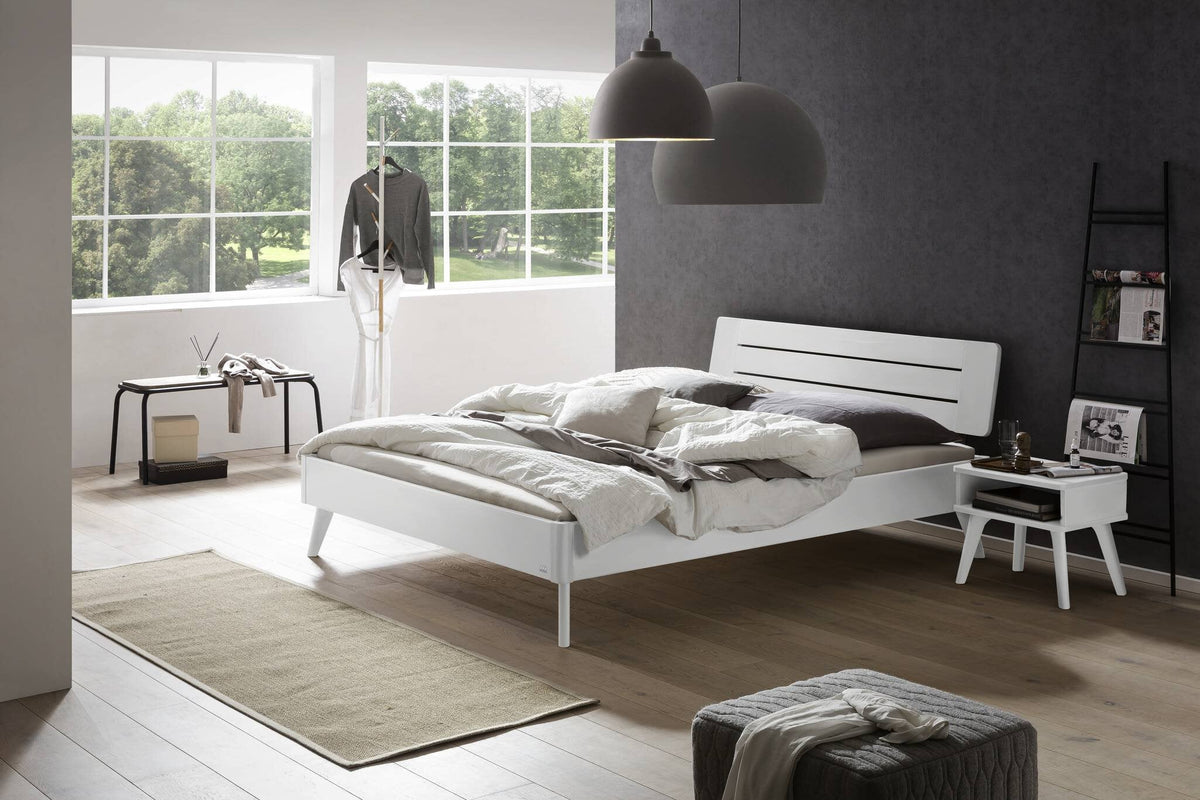 Hasena Rubiera Bettgestell – 140 x 200 cm, 25 cm, MDF weiss deckend, lackiert