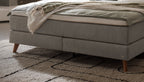 Hasena Ricarda Boxspringbett – 160 x 200 cm, Glamour-Top, Pace light grey