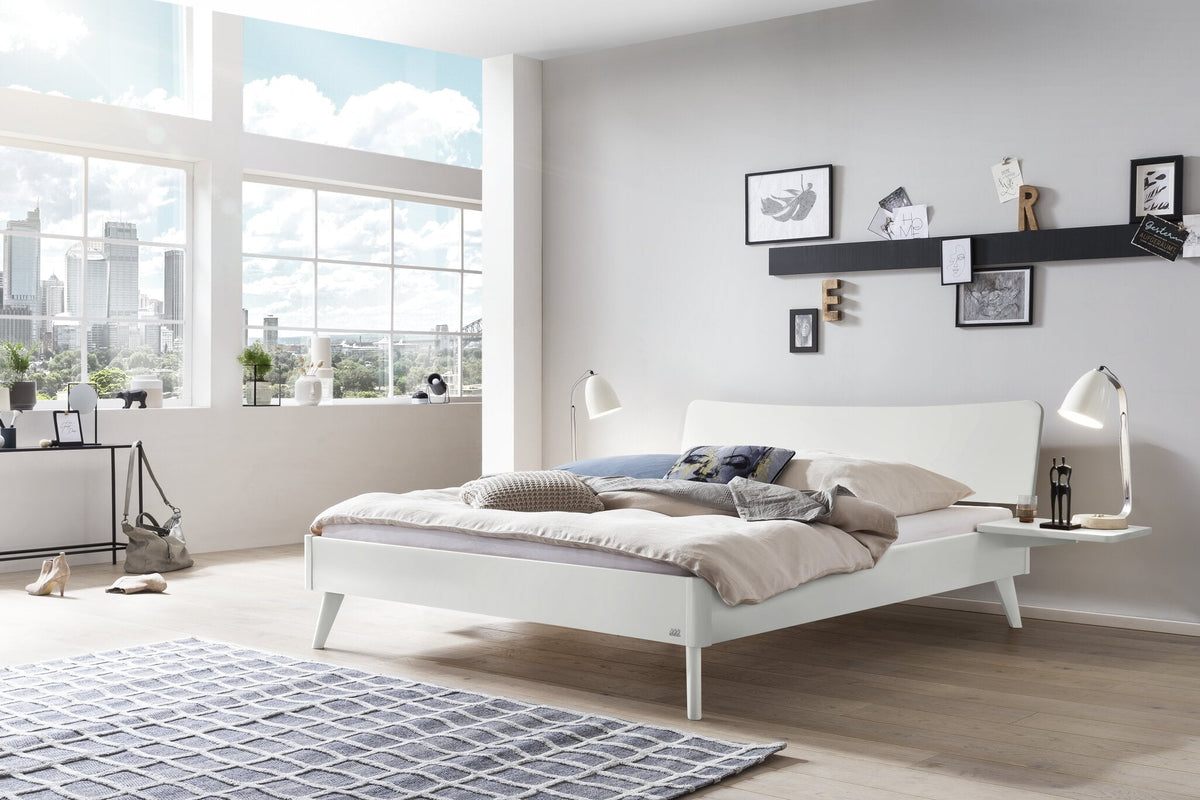 Hasena Caluso Bettgestell – 140 x 200 cm, 25 cm, MDF weiss deckend, lackiert