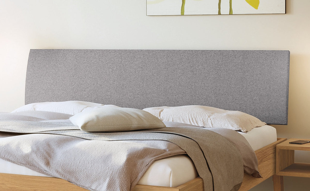 Hasena Lorenzo Bettgestell – 100 x 200 cm, Fusshöhe 20 cm, Kernbuche natur, geölt, Pace light grey