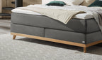 Hasena Imelda Boxspringbett – 140 x 200 cm, Elegance-Top, Pace light grey