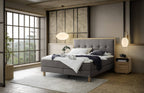 Hasena Solara Boxspringbett – 140 x 200 cm, Lovely-Top, Pace grey