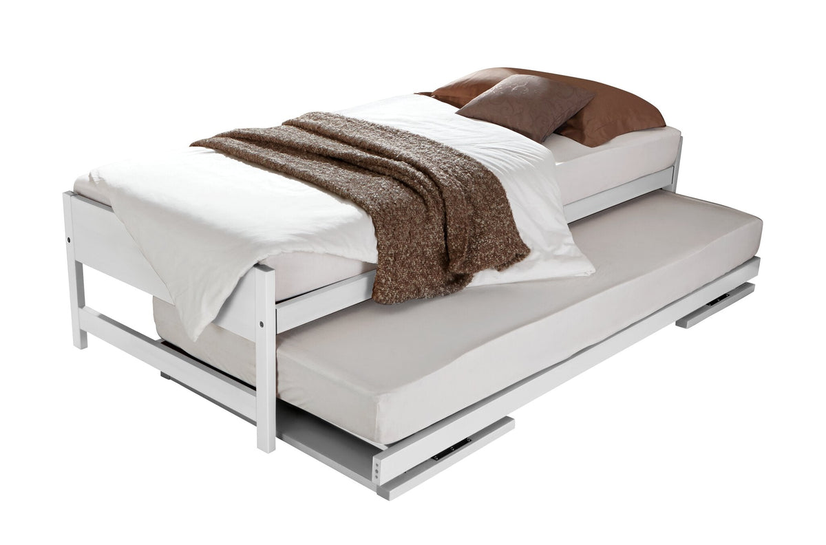 Hasena Lido Unterbett Gästebett – Star U, MDF weiss deckend, lackiert