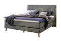Hasena Fernanda Boxspringbett – 140 x 200 cm, Glamour-Top, Monet steel