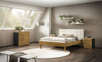 Hasena Bergamo 18/3S Bettrahmen Massivholz – 160 x 200 cm, Wildeiche natur, geölt