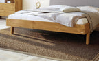 Hasena Lorenzo Bettgestell – 100 x 200 cm, Fusshöhe 25 cm, Nussbaum, geölt, Pace sand