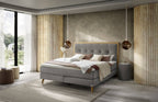Hasena Marisol Boxspringbett – 140 x 200 cm, Lovely-Top, Monet steel