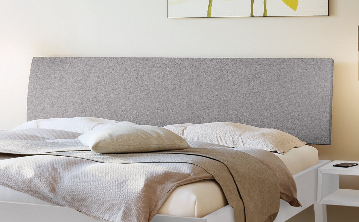 Hasena Lorenzo Bettgestell – 100 x 200 cm, Fusshöhe 20 cm, MDF weiss deckend, lackiert, Pace light grey