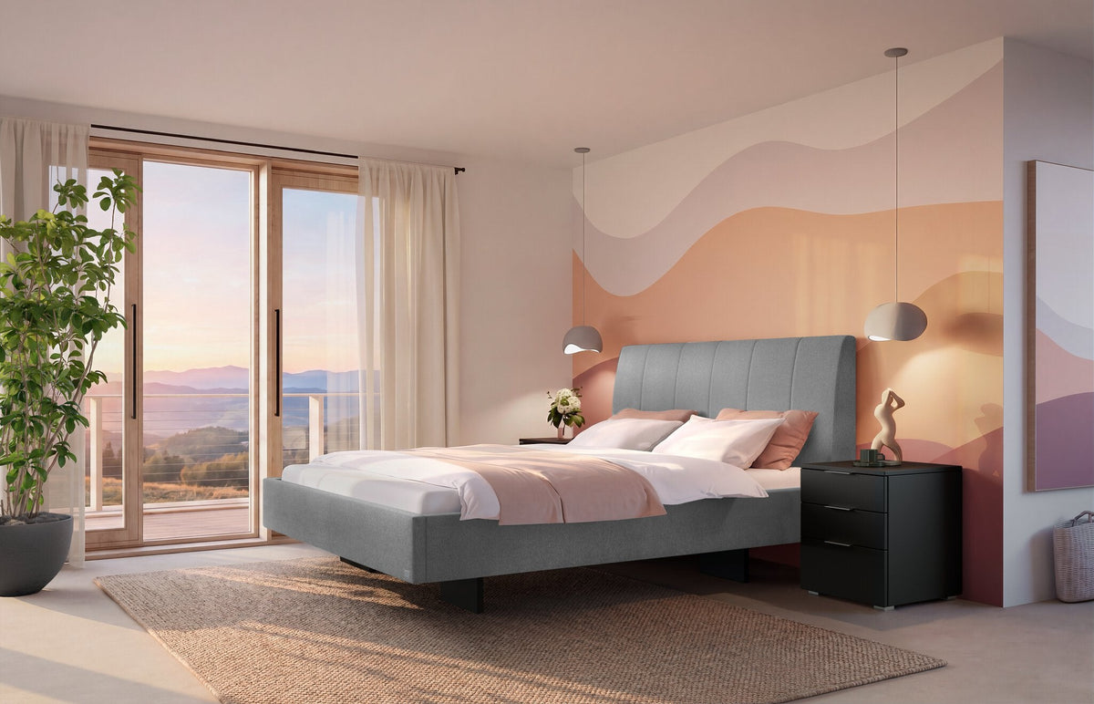 Hasena Camila Polsterbett – 160 x 200 cm, Pace light grey