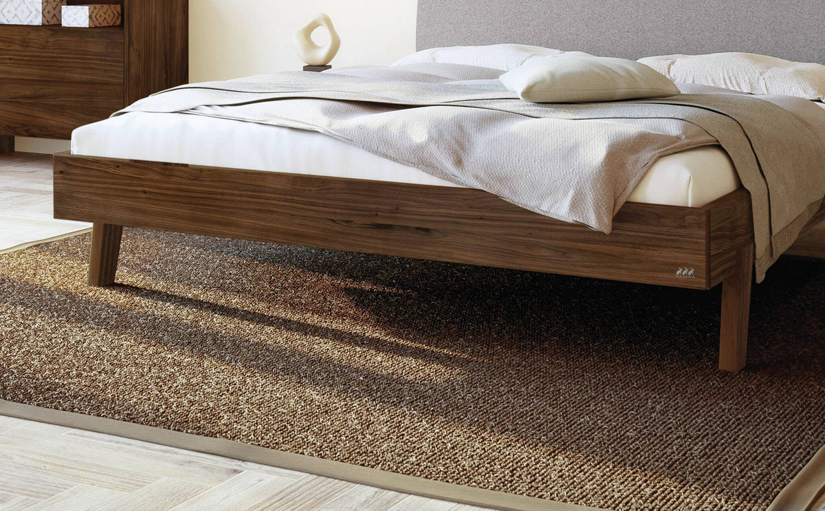 Hasena Lorenzo Bettgestell – 100 x 200 cm, Fusshöhe 25 cm, Eiche bright, geölt, Pace grey