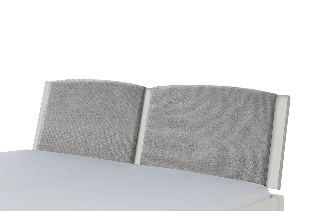 Hasena Comfy Polsterkopfteil – 140 cm, MDF weiss deckend, lackiert, 840-Pace light grey