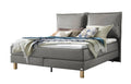 Hasena Bonita Boxspringbett – 140 x 200 cm, Glamour-Top, Monet steel