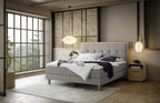 Hasena Solara Boxspringbett – 140 x 200 cm, Lovely-Top, Pace light grey