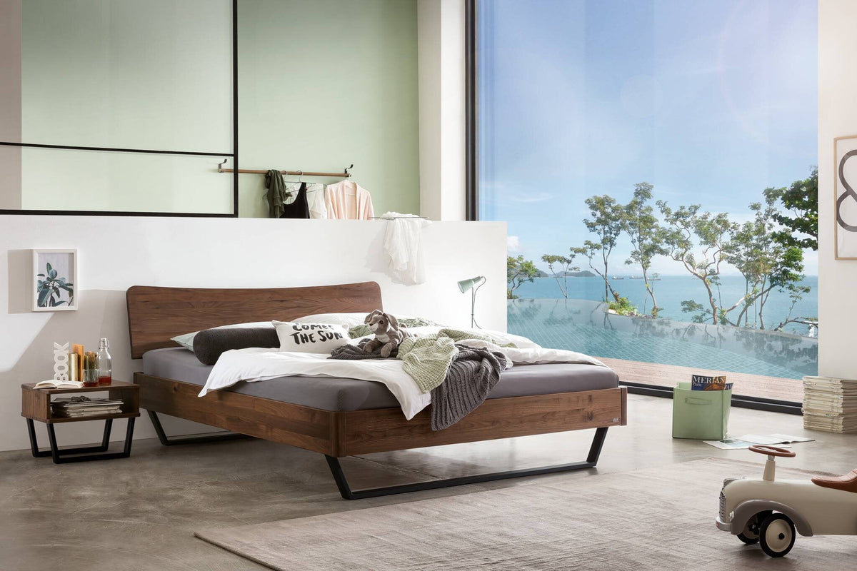 Hasena Lounge 18 Bettrahmen – 160 x 200 cm, Nussbaum, geölt