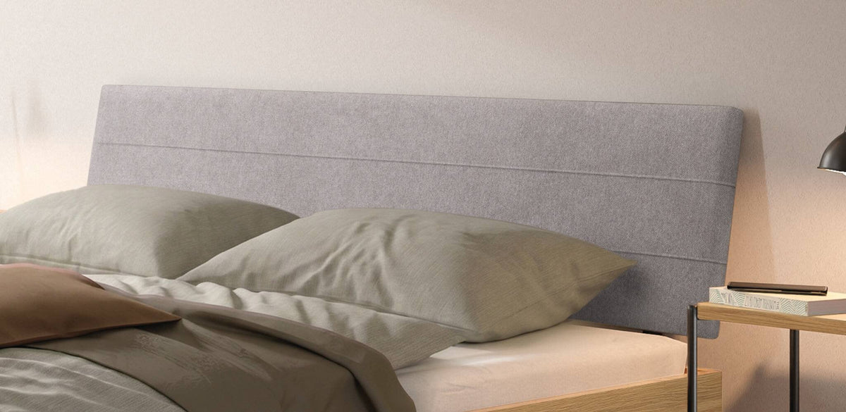 Hasena Vasto Bettgestell – 160 x 200 cm, Fusshöhe 20 cm, Kernbuche natur, geölt, Pace grey