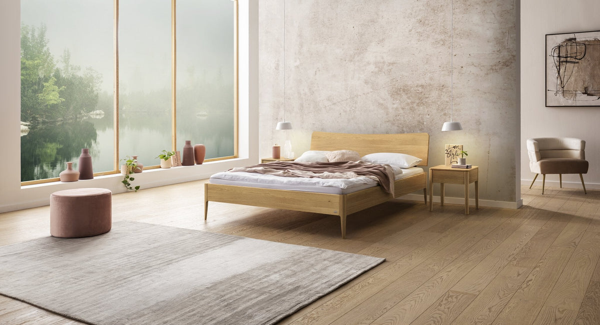 Hasena Spezia Bettgestell – 140 x 200 cm, 25 cm, Eiche bright, geölt