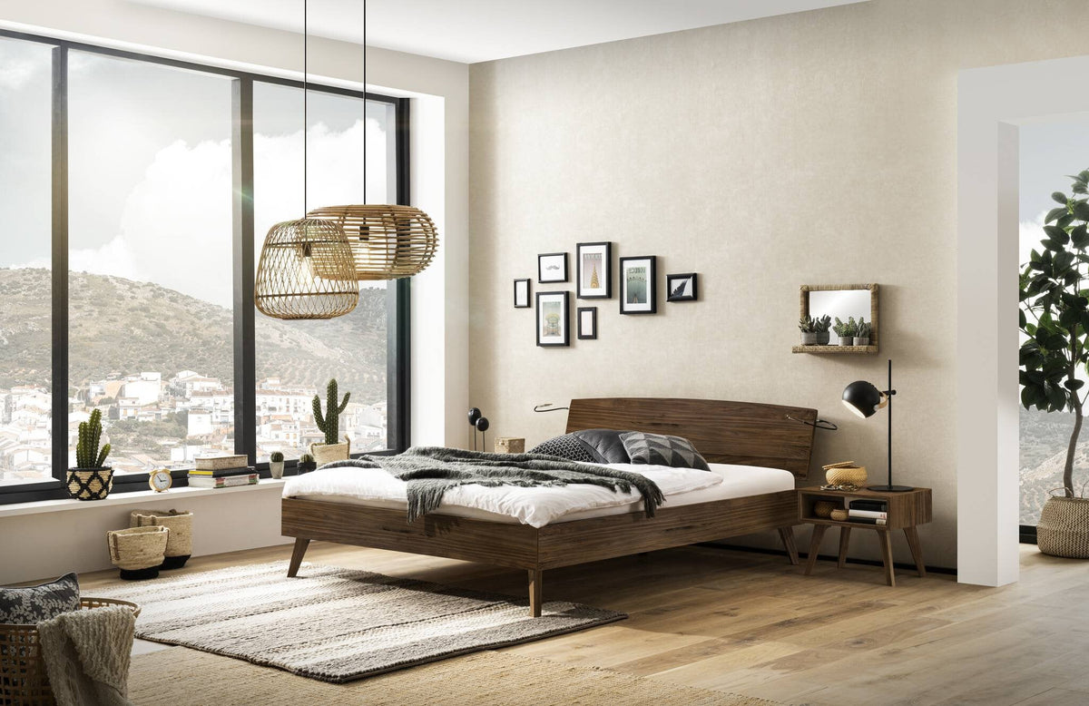 Hasena Montello Massivholz-Kopfteil – 140 cm, Nussbaum, geölt