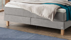 Hasena Carlota Boxspringbett – 140 x 200 cm, Elegance-Top, Pace light grey