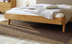 Hasena Lorenzo Bettgestell – 100 x 200 cm, Fusshöhe 25 cm, Wildeiche natur, geölt, Pace grey