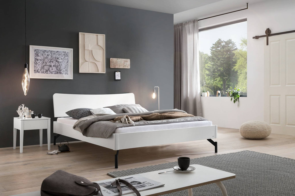 Hasena Albinia Bettgestell – 160 x 200 cm, MDF weiss deckend, lackiert