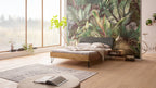Hasena Lugano Massivholzbett mit Polsterkopfteil – 160 x 200 cm, Wildeiche natur, geölt, 841-Pace grey