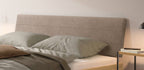 Hasena Vasto Bettgestell – 160 x 200 cm, Fusshöhe 20 cm, Nussbaum, geölt, Pace grey