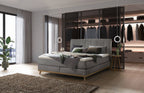 Hasena Stefania Boxspringbett – 140 x 200 cm, Lovely-Top, Monet steel